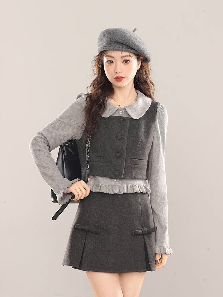 ウールカラーベストセットアップ　Mc 558