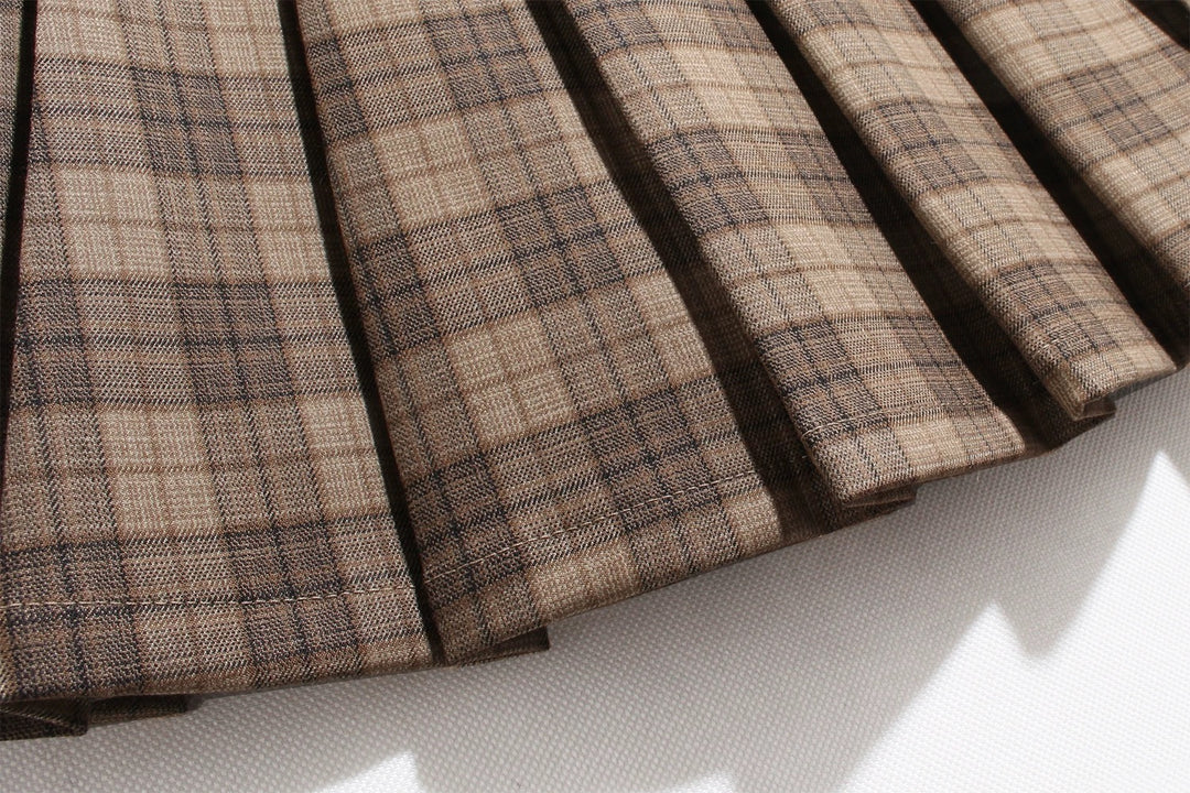 ベルト付きクラシックプリーツミニスカート Mc 551