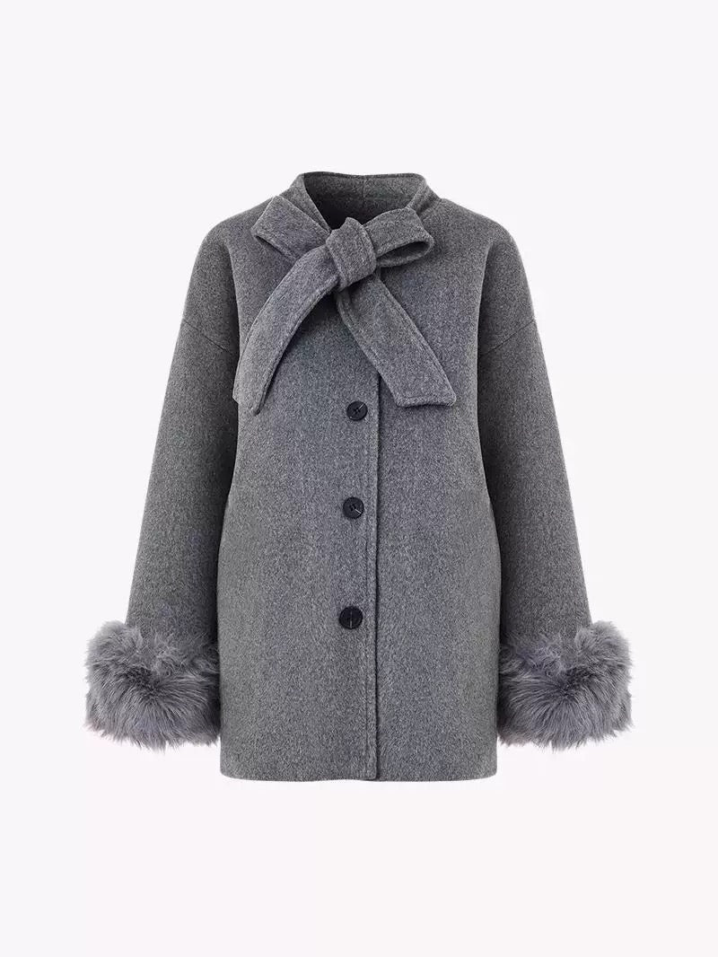 フェミニンリボンファーコート Mc 563