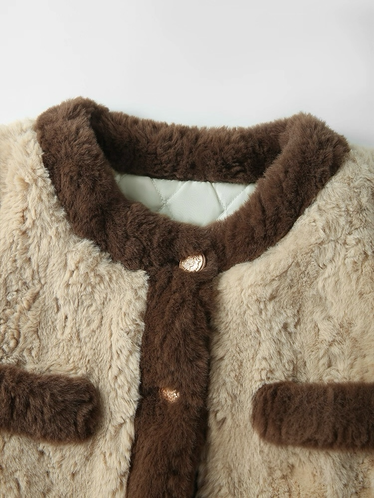 バイカラーフェイクファージャケット Mc 557