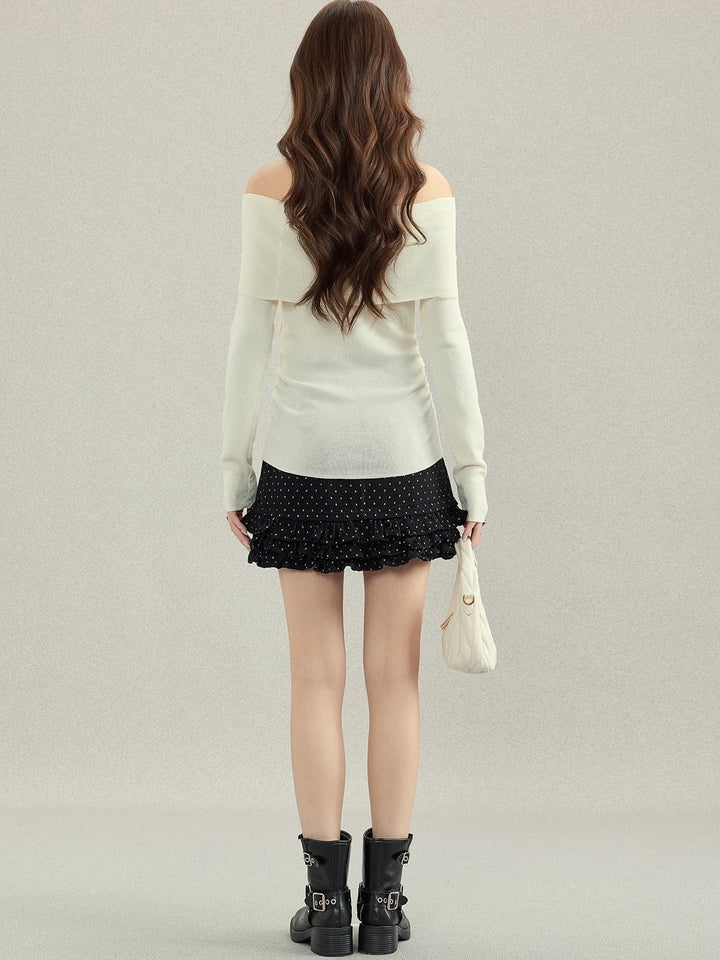 ドットフリル台形スカート Mc 550