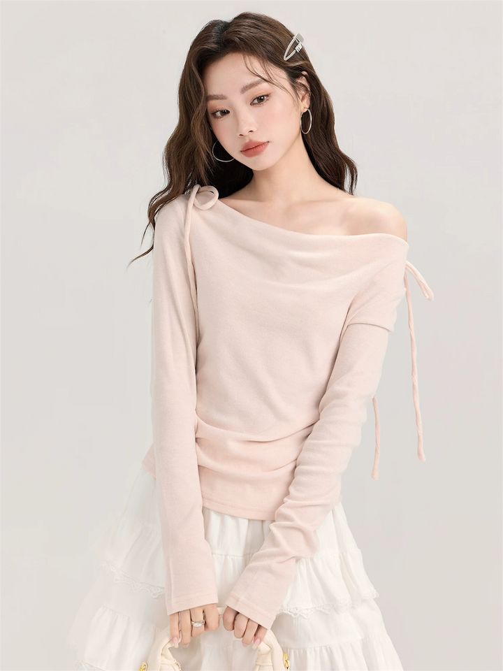 ショルダーリボンドレープトップス Mc 553