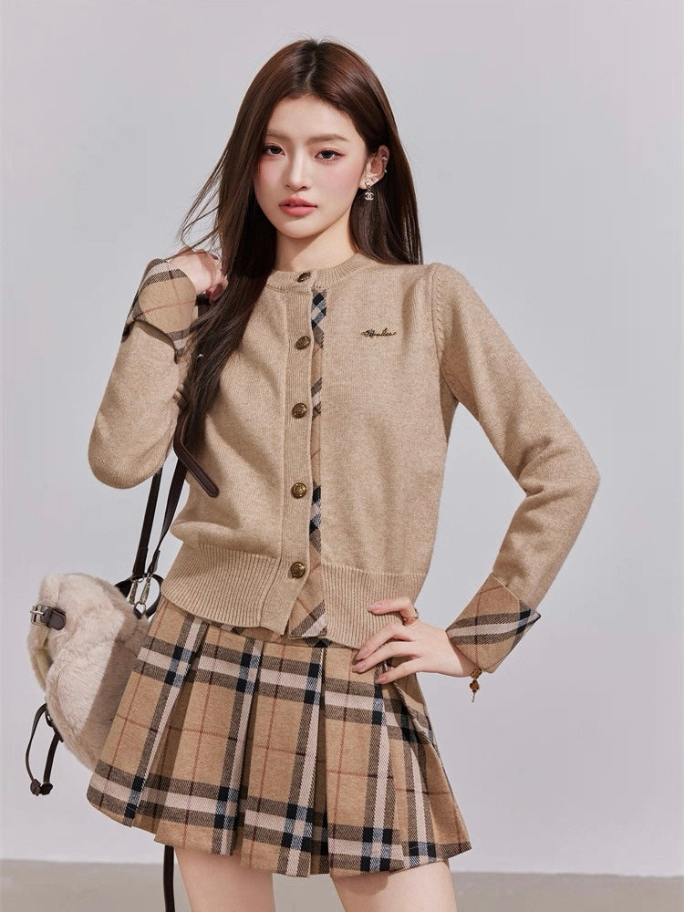 チェックプリーツスカート Mc 596