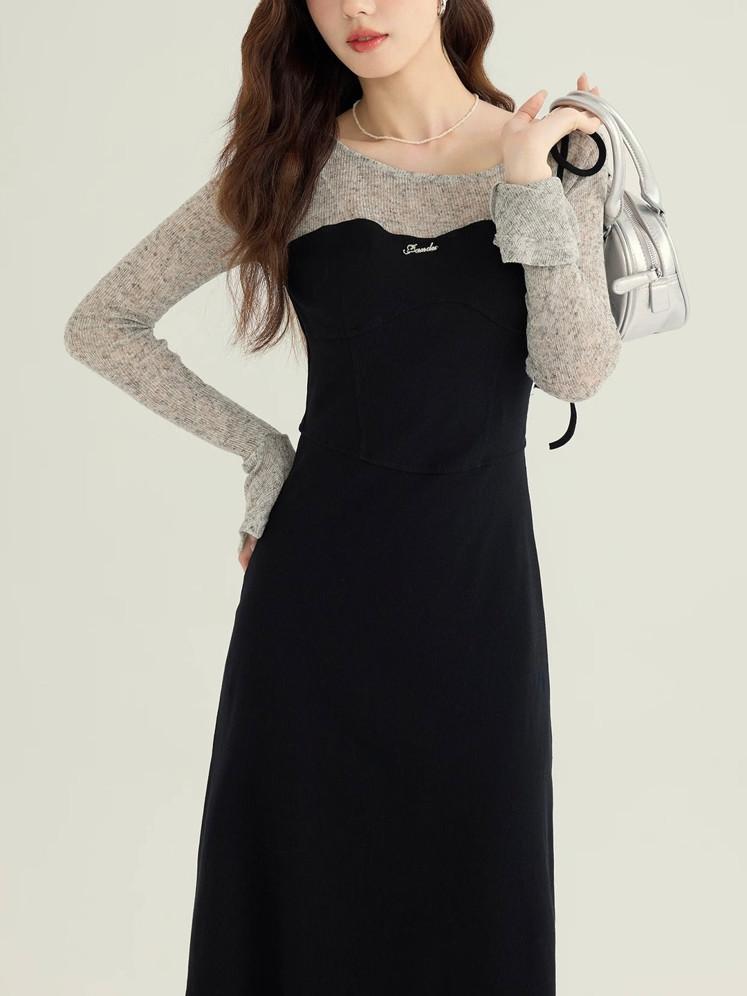 シアースリーブドッキングワンピース　Mc 559