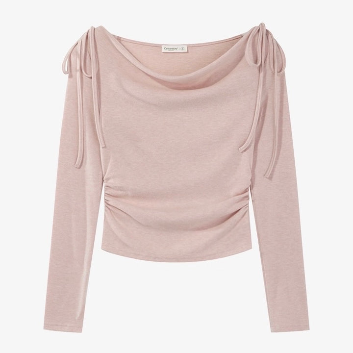 ショルダーリボンドレープトップス Mc 553