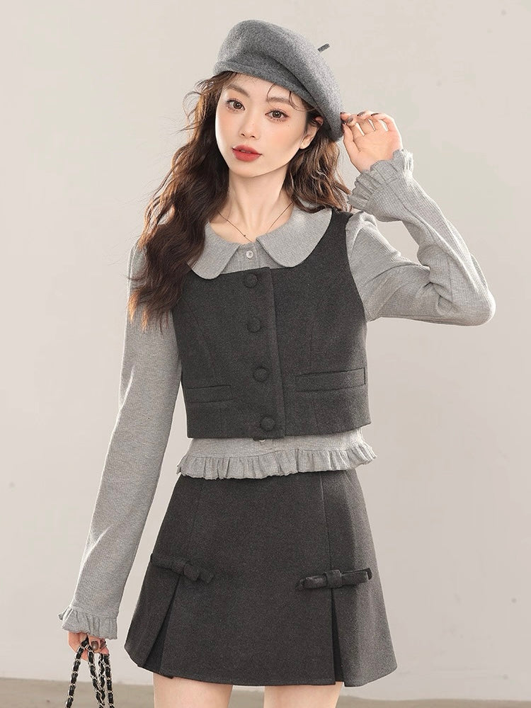 ウールカラーベストセットアップ　Mc 558