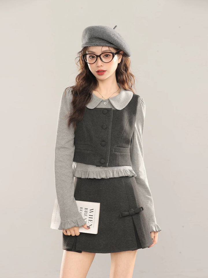 ウールカラーベストセットアップ　Mc 558