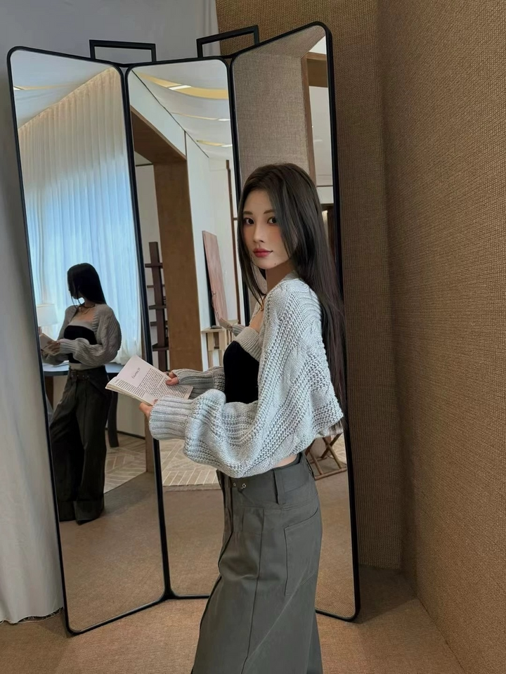 チューブトップ＆ニットカーディガンセット Mc 570