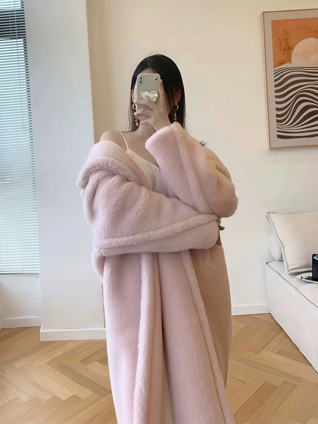 エアリーボアロングコート Mc 592