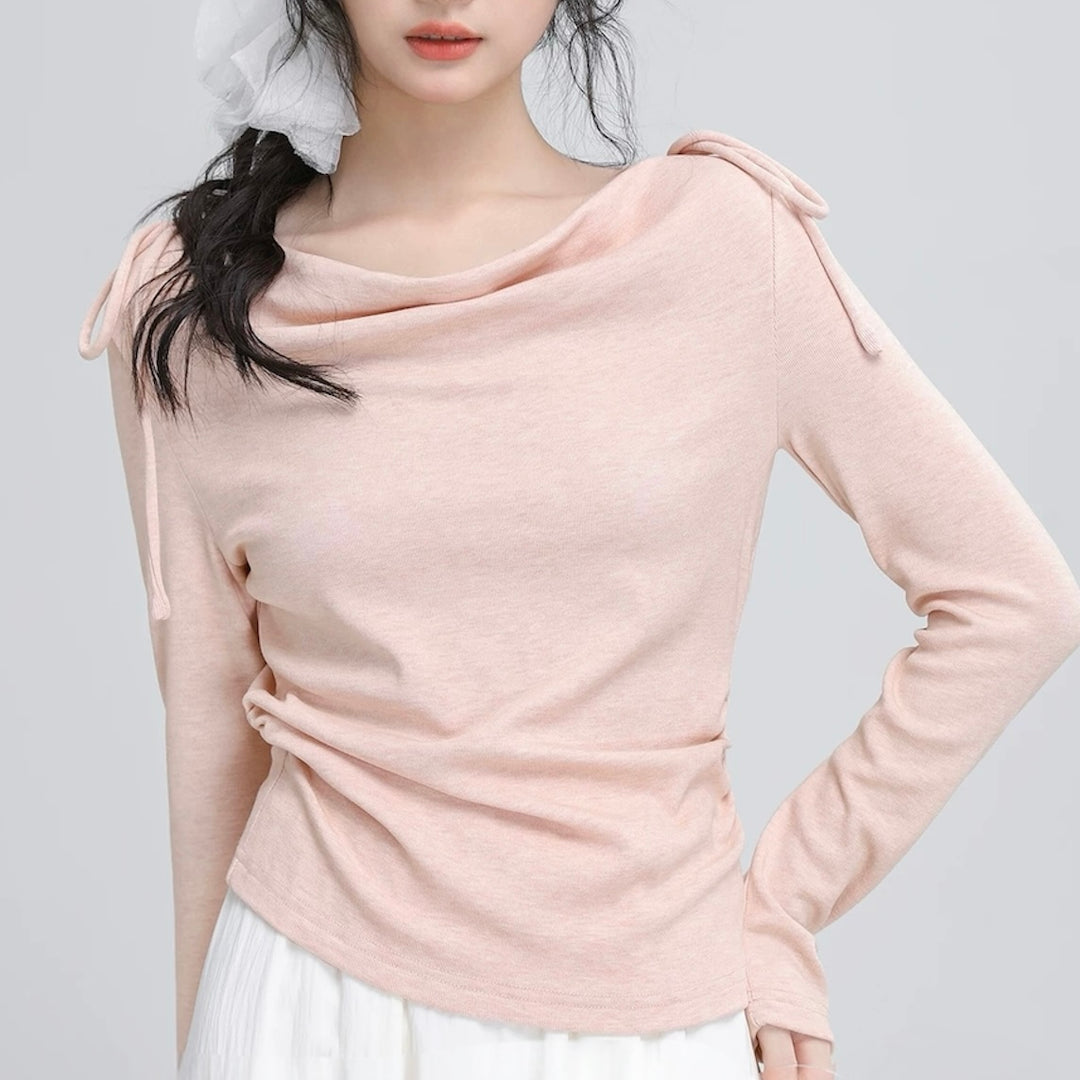 ショルダーリボンドレープトップス Mc 553