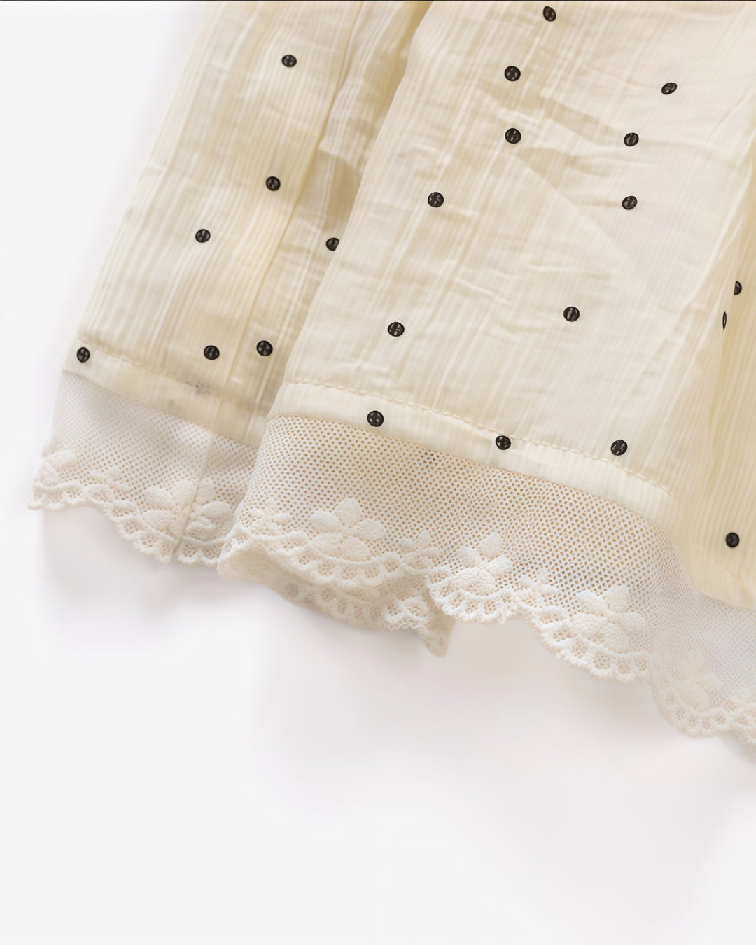 ドットチュールオフショルリボンブラウス Mc 804