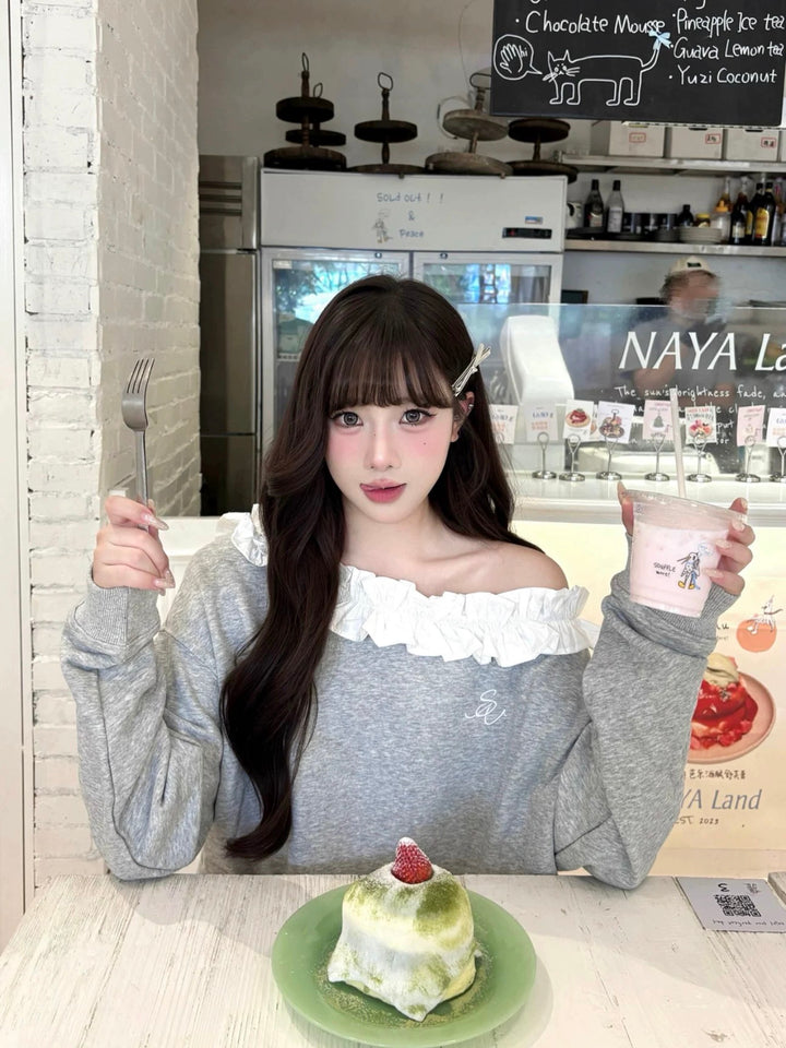 ロゴフリルオフショルプルオーバー　Mc 649