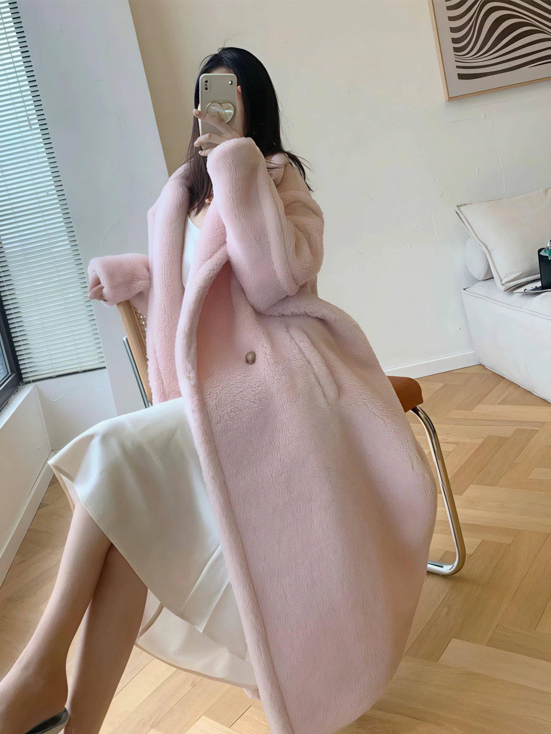 エアリーボアロングコート Mc 592