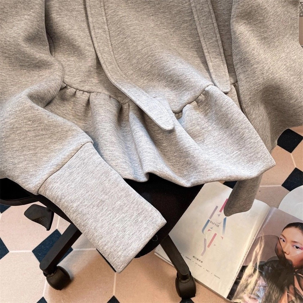 ボリュームリボンペプラムフーディー Mc 568