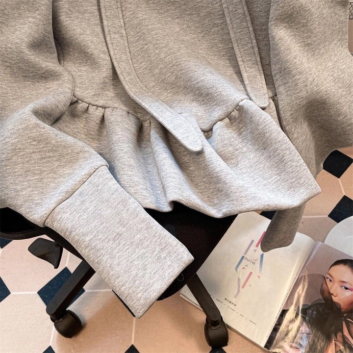 ボリュームリボンペプラムフーディー Mc 568