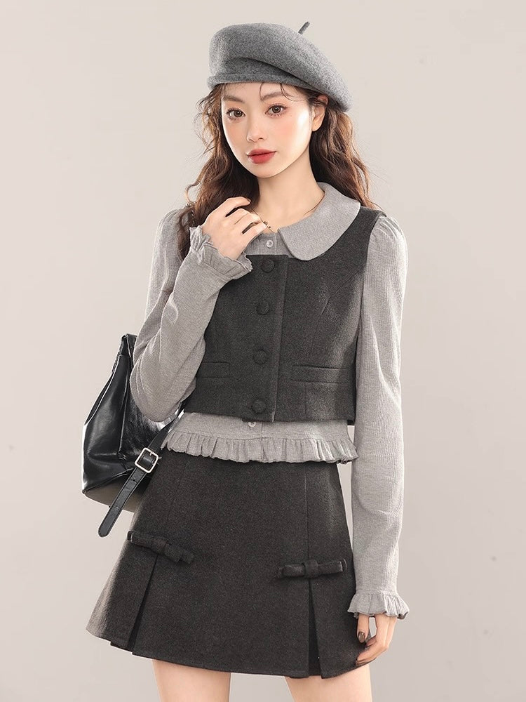 ウールカラーベストセットアップ　Mc 558