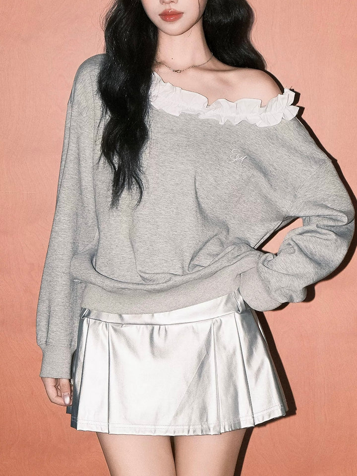 ロゴフリルオフショルプルオーバー　Mc 649