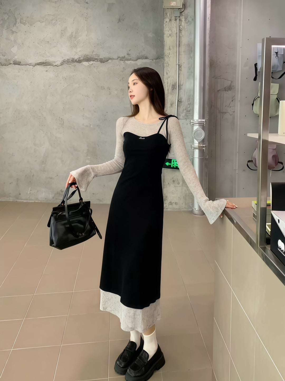 シアースリーブドッキングワンピース　Mc 559