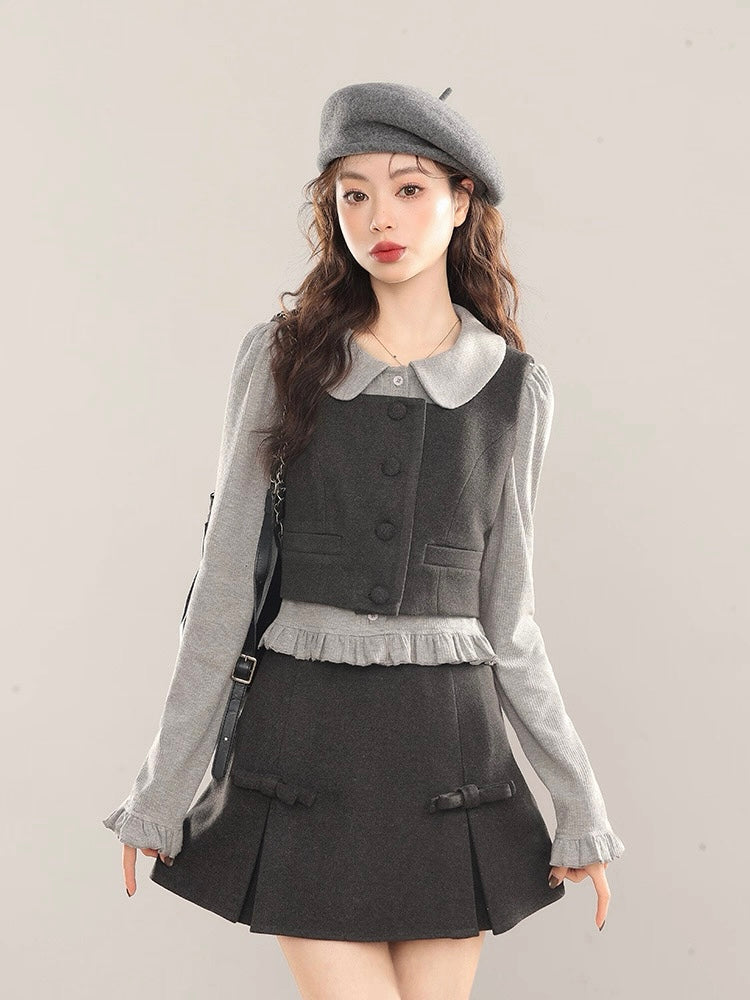 ウールカラーベストセットアップ　Mc 558