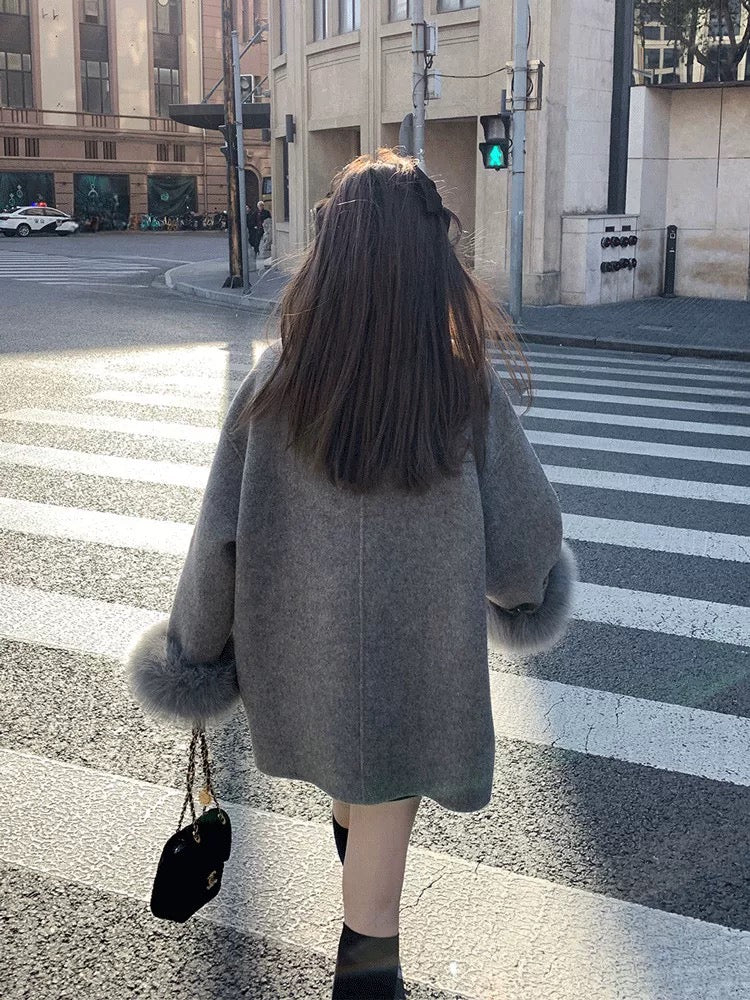 フェミニンリボンファーコート Mc 563