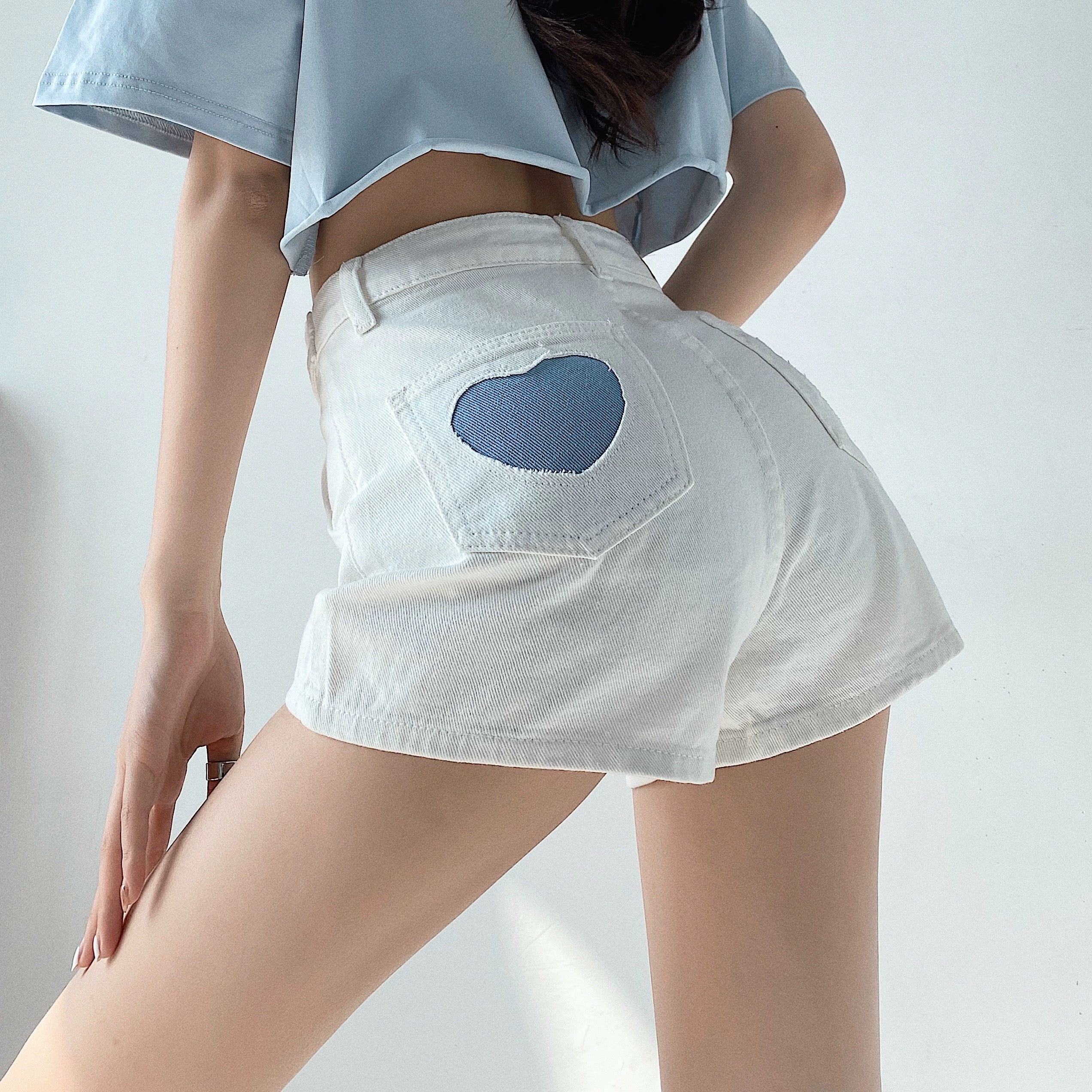 ハートポケットAラインデニムショートパンツ Mc 176 – micury