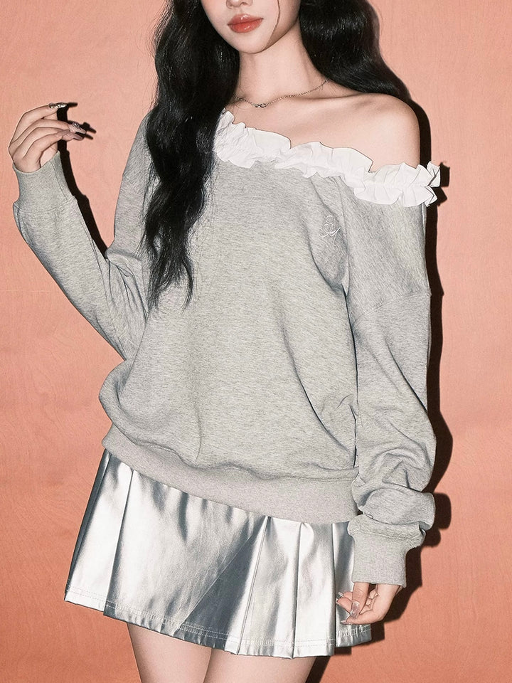 ロゴフリルオフショルプルオーバー　Mc 649