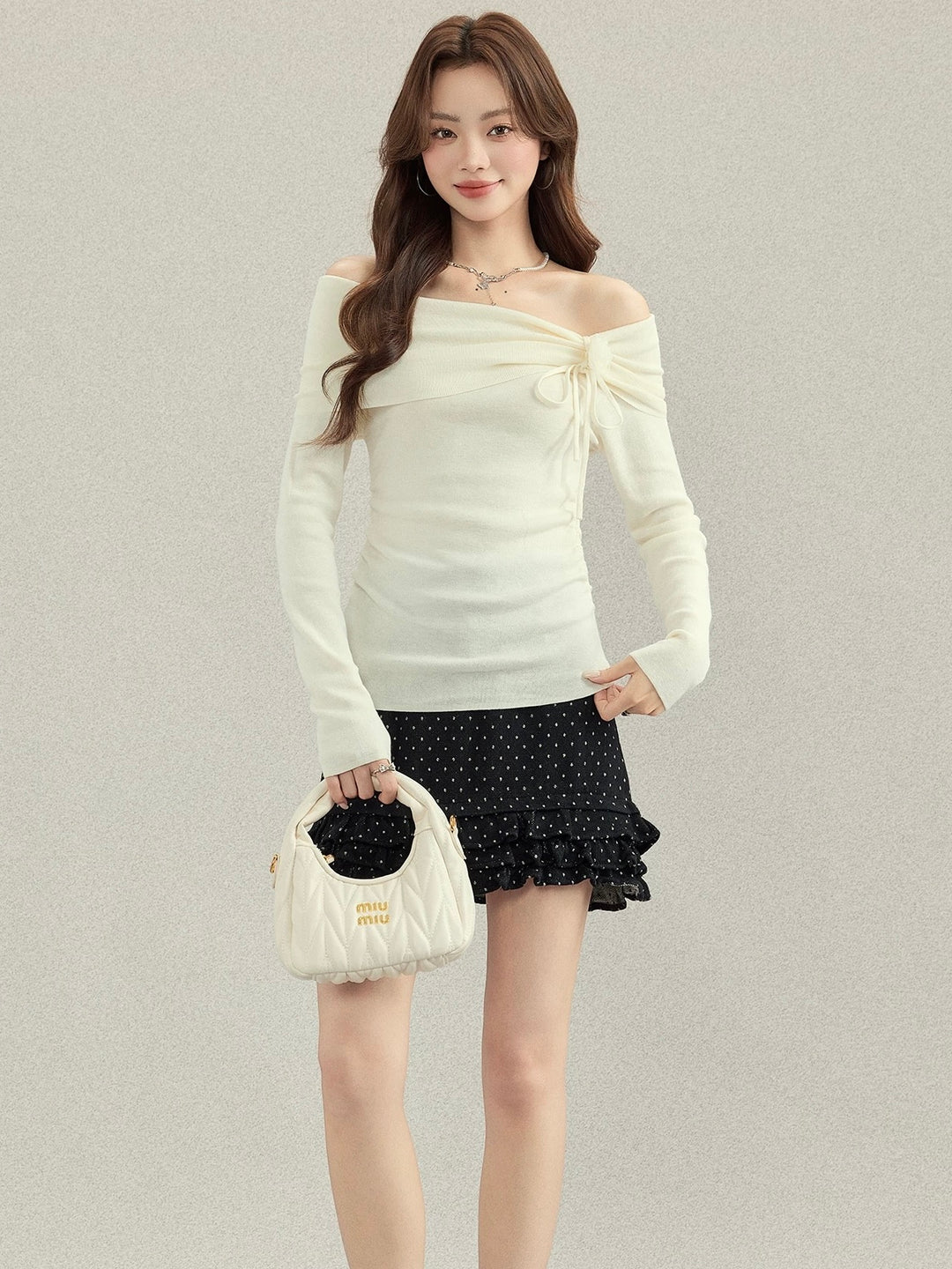 ドットフリル台形スカート Mc 550