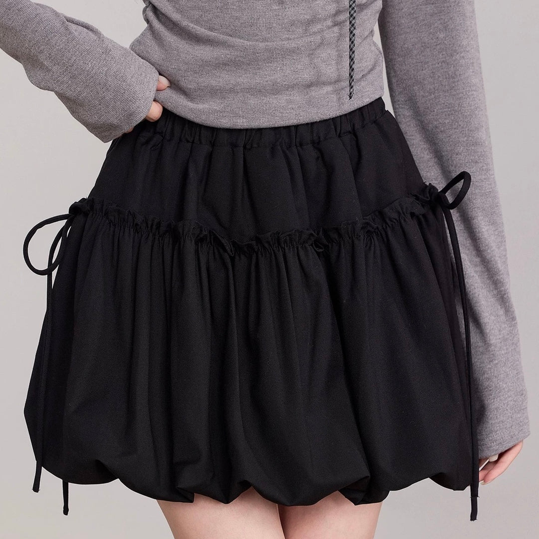 リボンギャザーバルーンスカート Mc 647