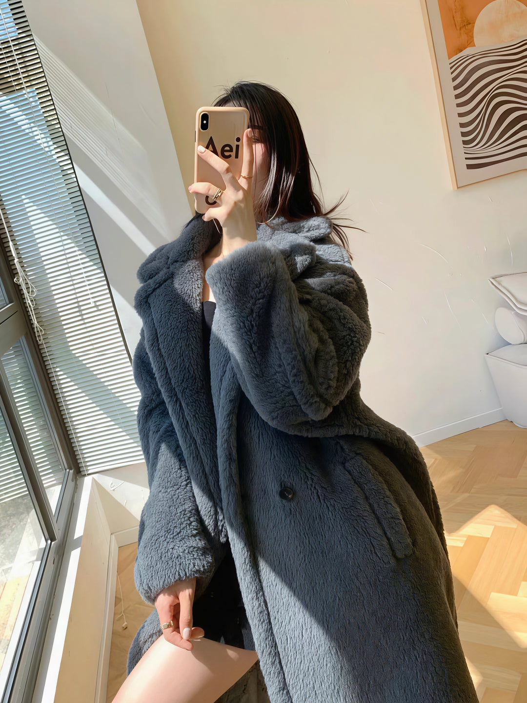 エアリーボアロングコート Mc 592