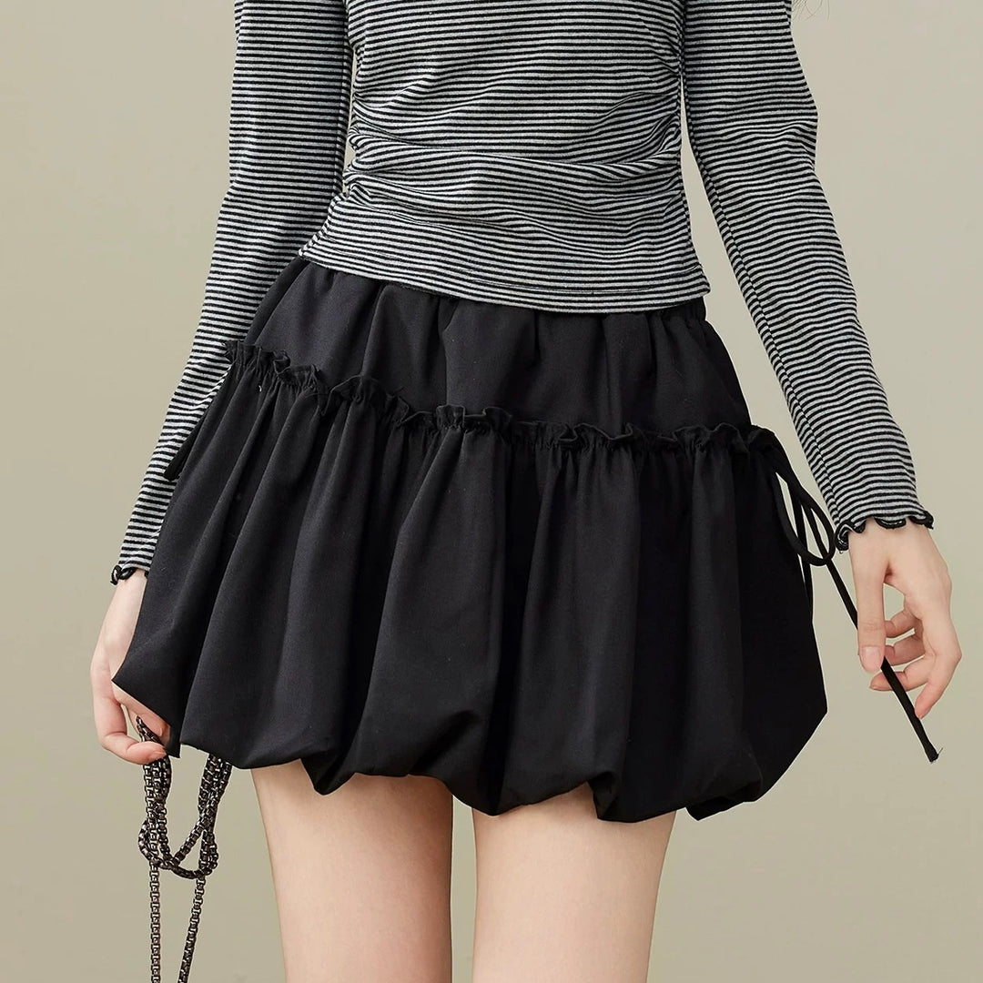 リボンギャザーバルーンスカート Mc 647