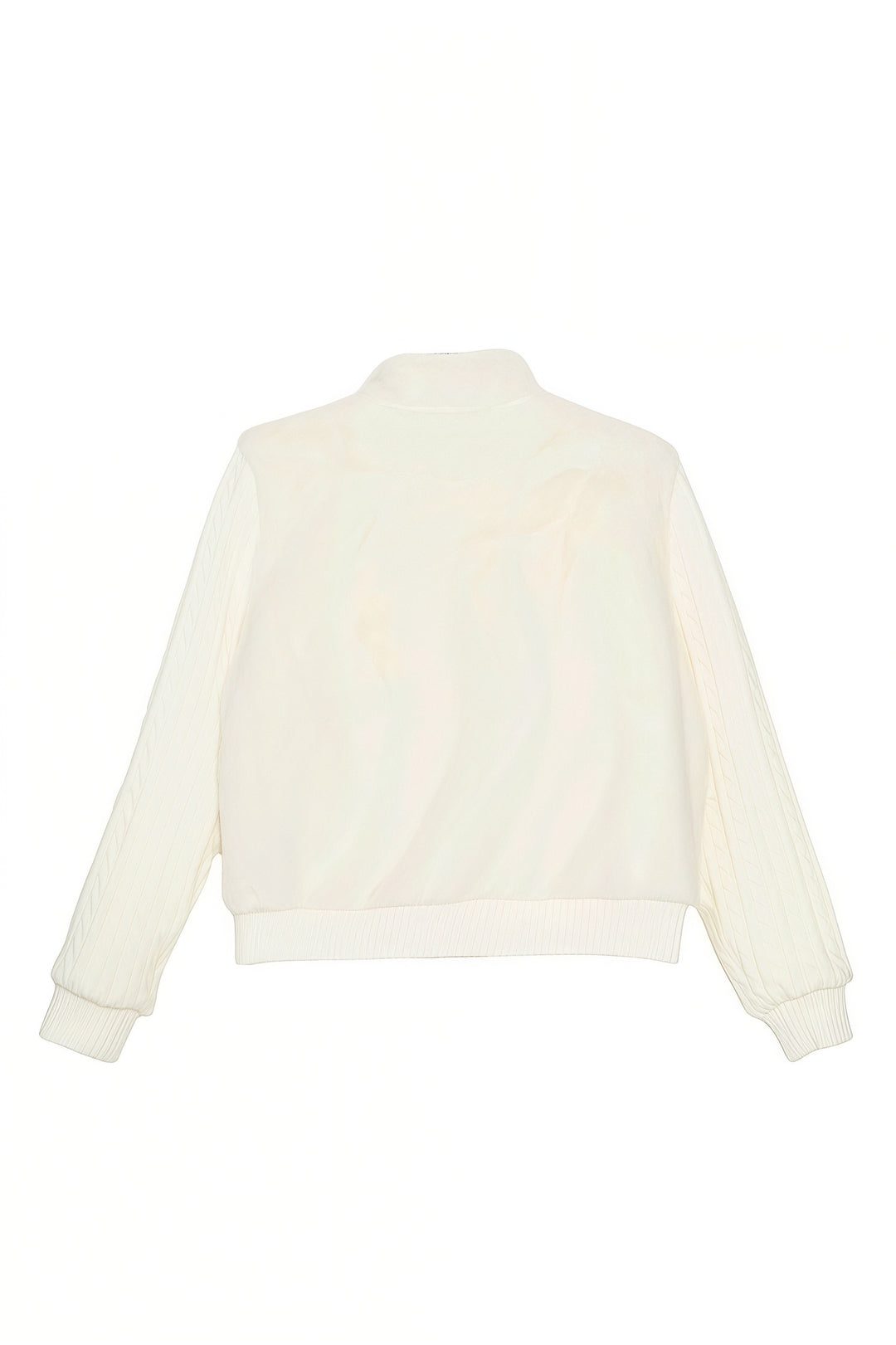 刺繍ハイネックケーブルニットカーディガン　Mc 543