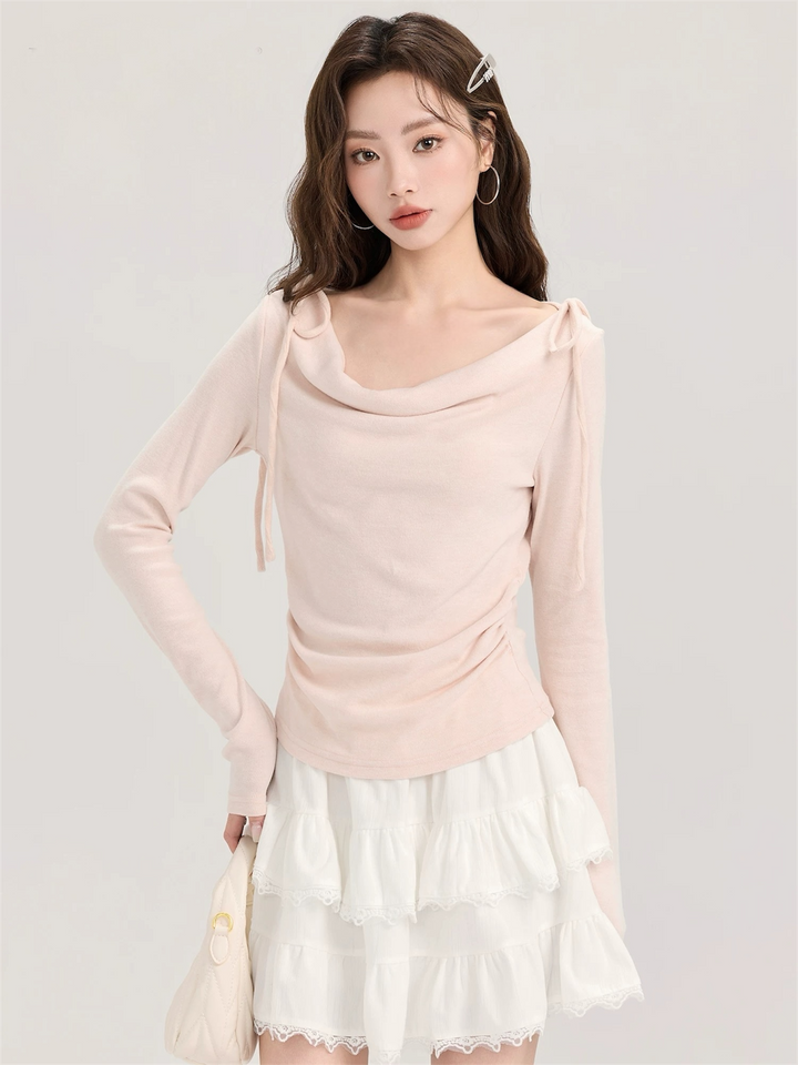 ショルダーリボンドレープトップス Mc 553