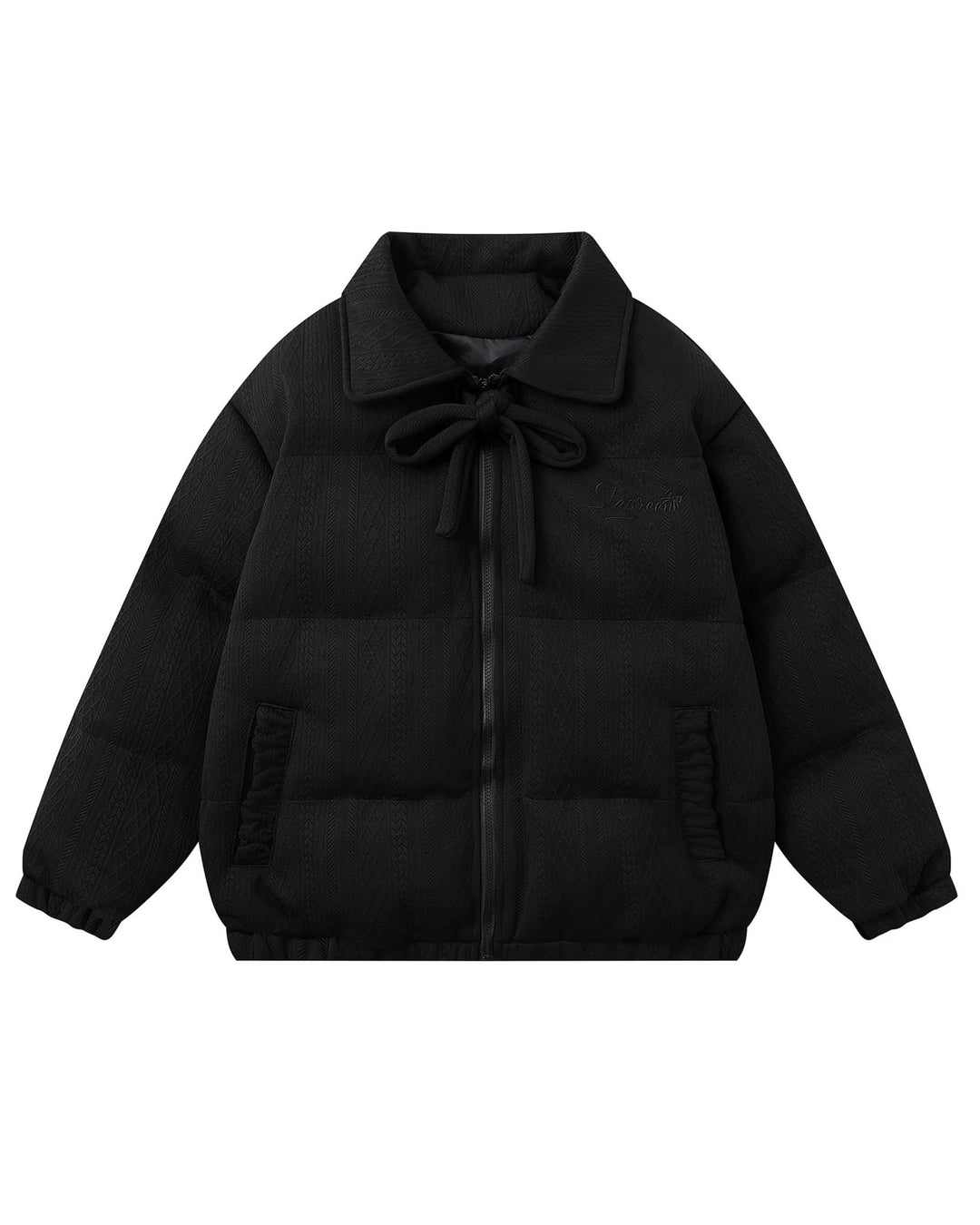 リボンカラーダウンジャケット Mc 604