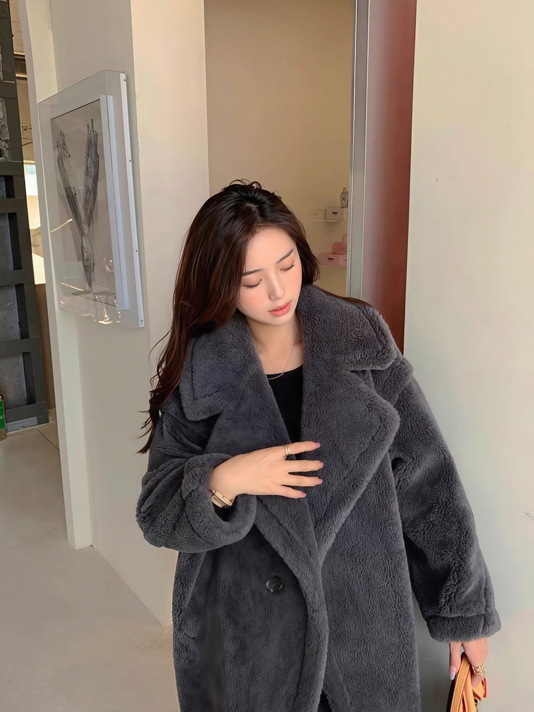 エアリーボアロングコート Mc 592