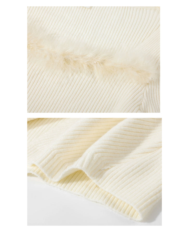 スカーフ付きシフォンニットトップス Mc 357