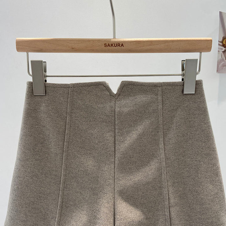 ハイウエストウールスリムタックショートパンツ Mc 288