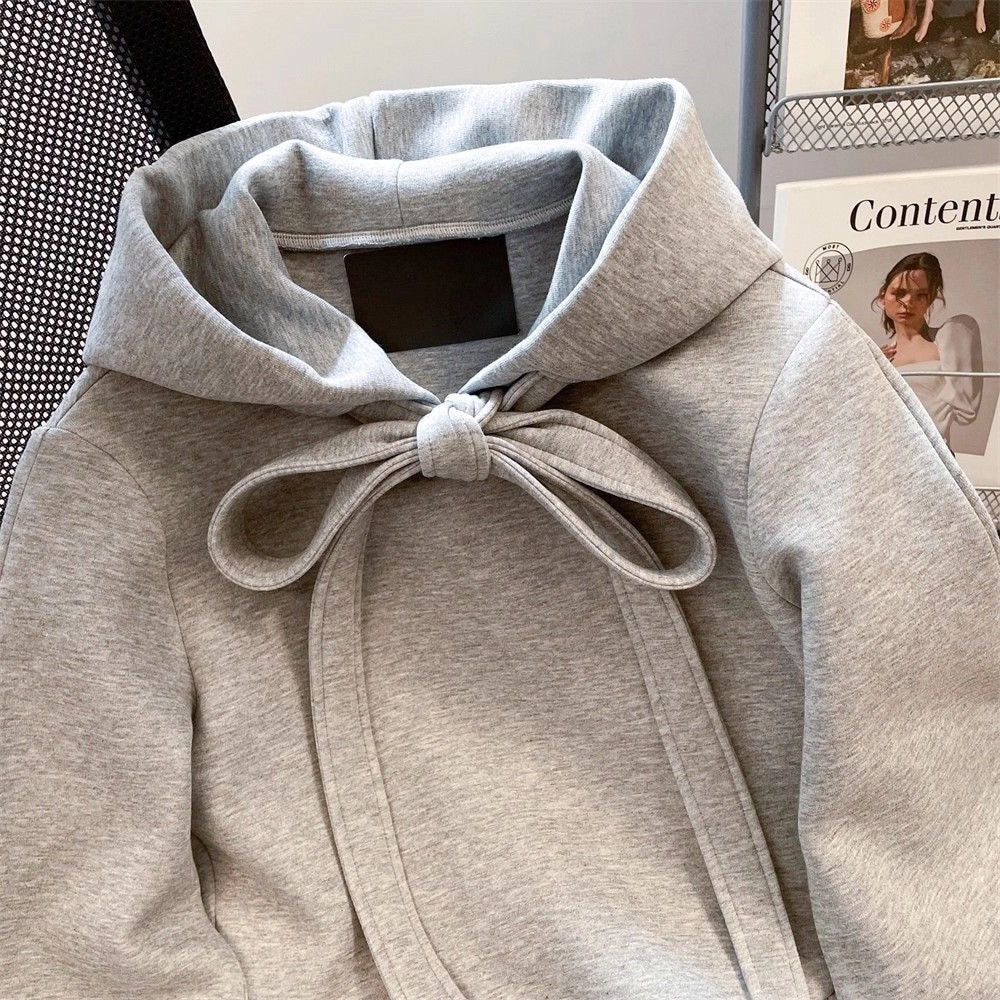 ボリュームリボンペプラムフーディー Mc 568