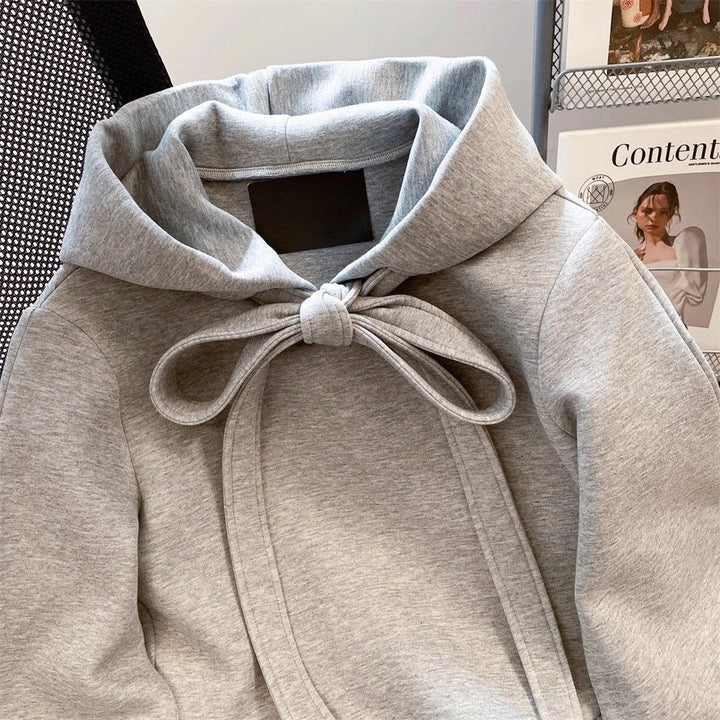 ボリュームリボンペプラムフーディー Mc 568