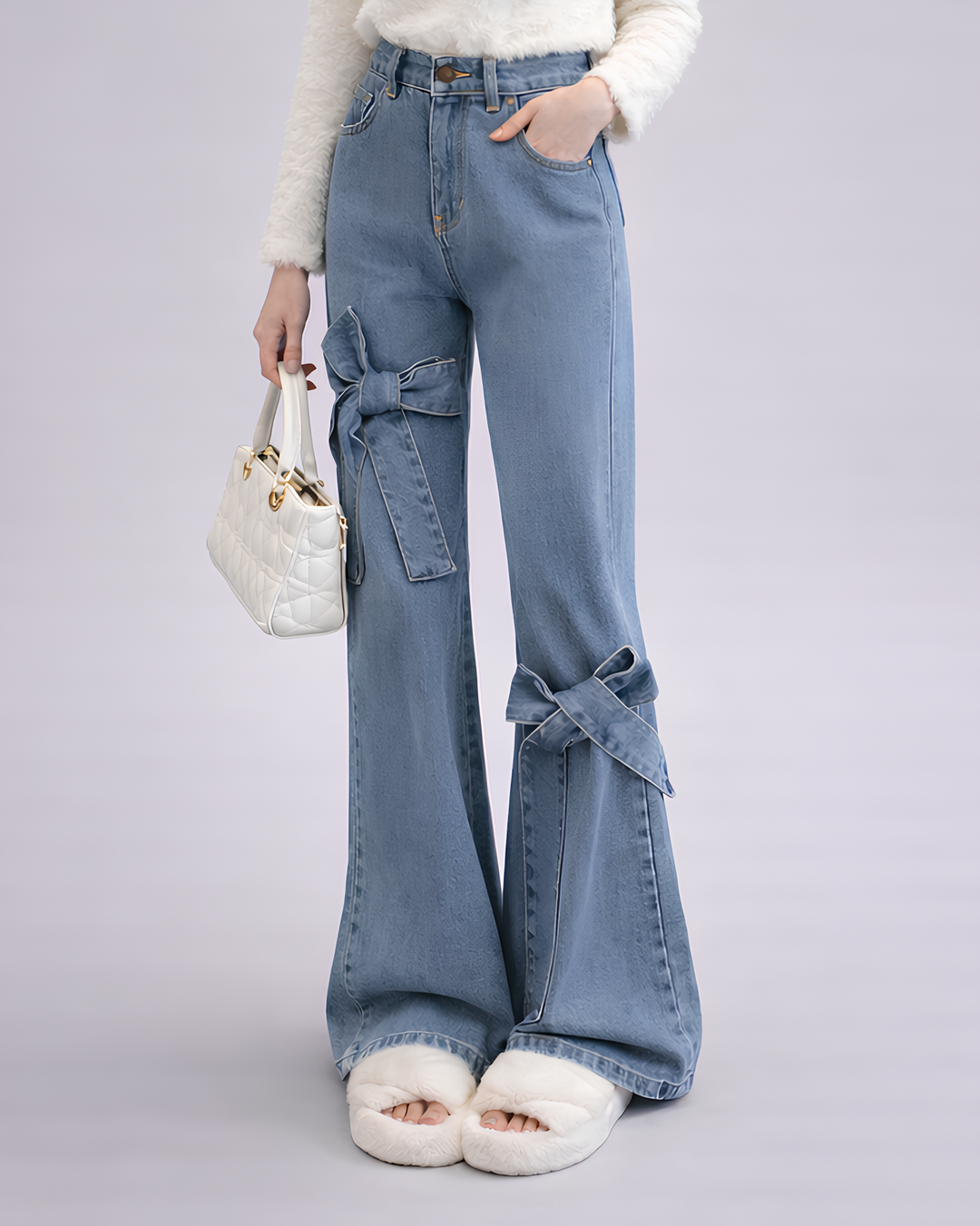リボンデニムフレアパンツ Mc 780