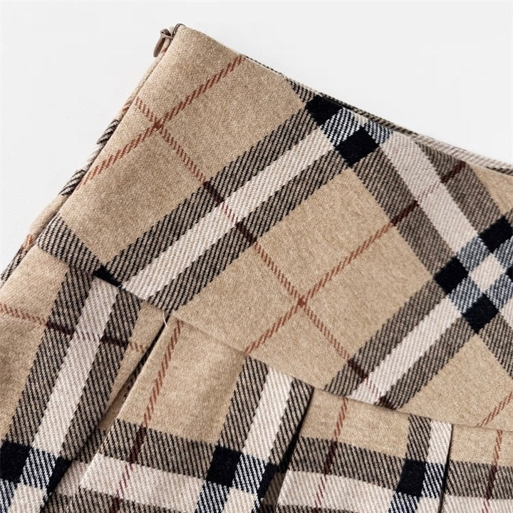 チェックプリーツスカート Mc 596