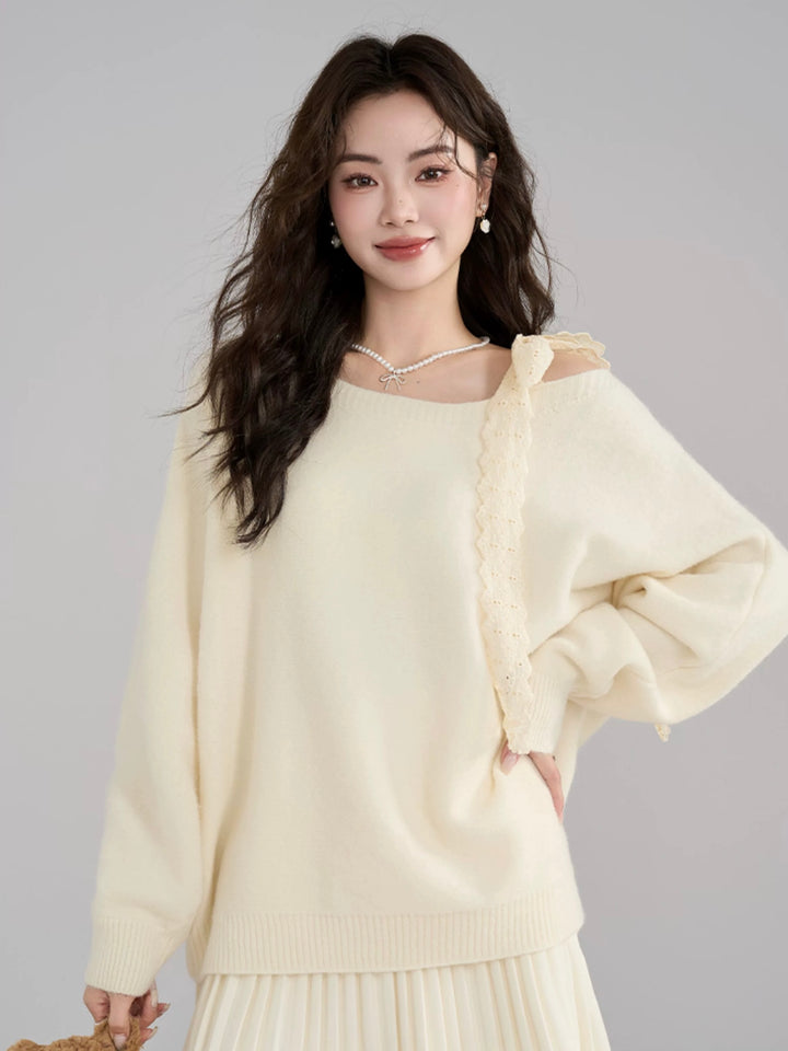 レースリボンショルダーニット Mc 569