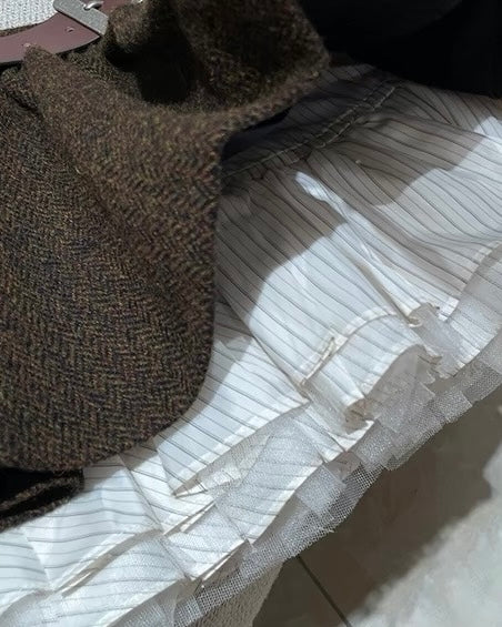 ベルト付きチュールレイヤードミニスカート Mc 768