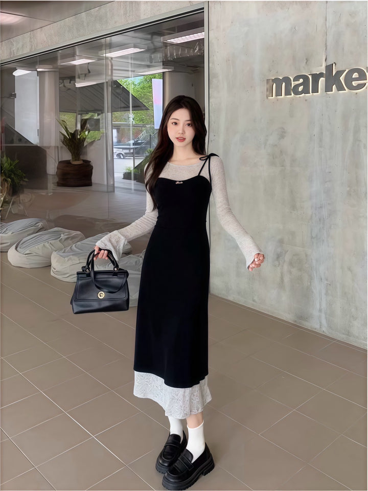 シアースリーブドッキングワンピース　Mc 559