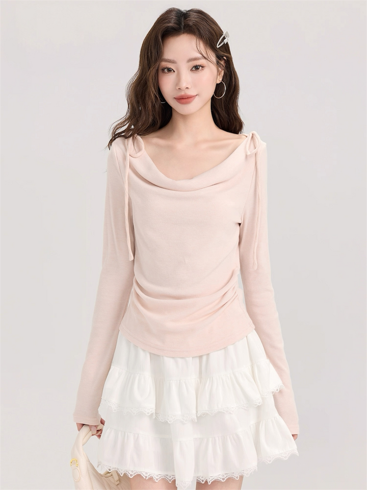 ショルダーリボンドレープトップス Mc 553