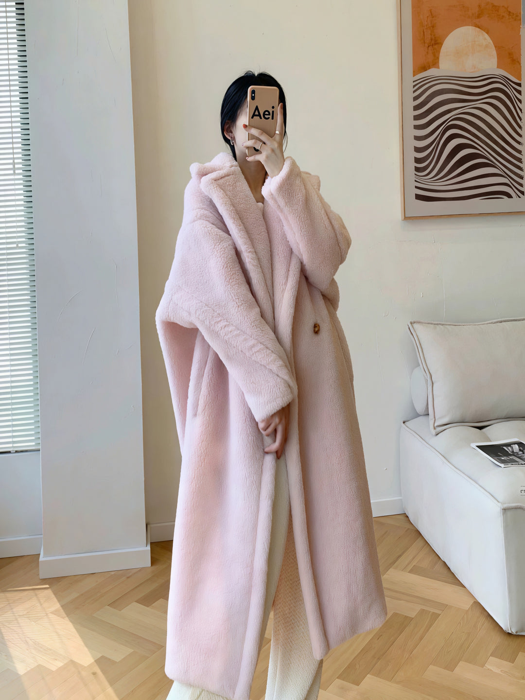 エアリーボアロングコート Mc 592