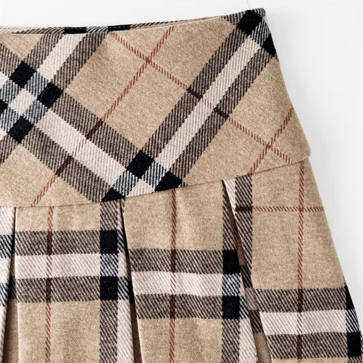 チェックプリーツスカート Mc 596