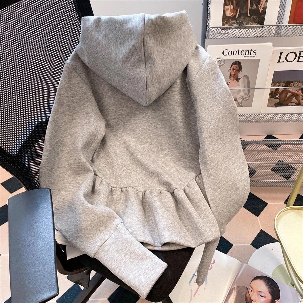 ボリュームリボンペプラムフーディー Mc 568