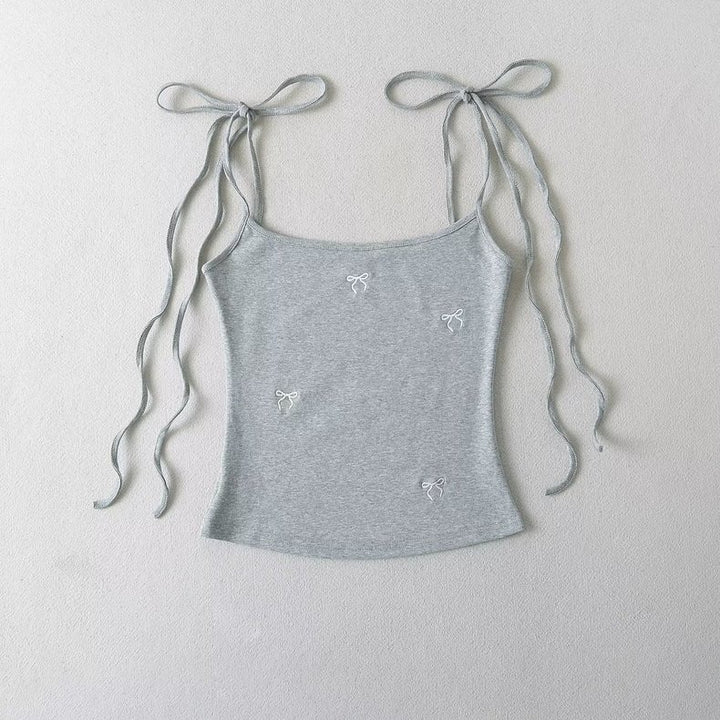 刺繍リボンストラップキャミソール　Mc 151