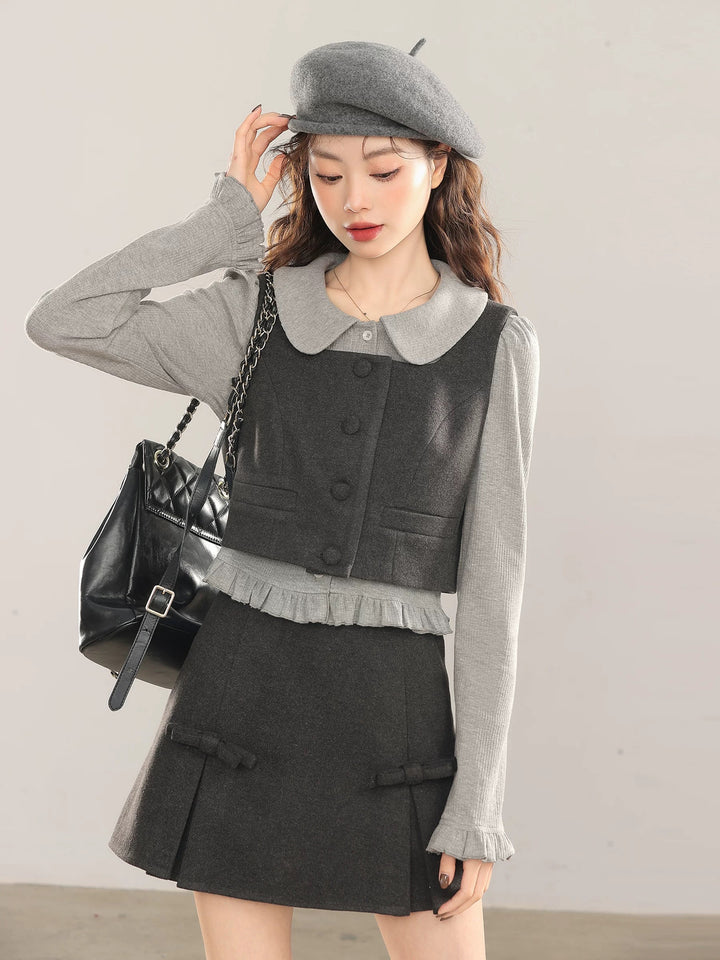 ウールカラーベストセットアップ　Mc 558