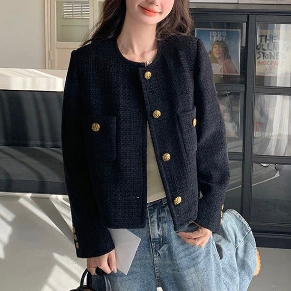 ツイードゴールドボタンショート丈ジャケット Mc 246